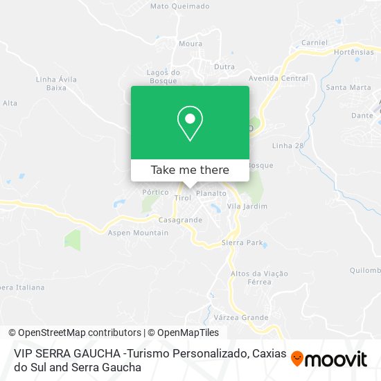 VIP SERRA GAUCHA -Turismo Personalizado map