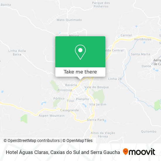 Hotel Águas Claras map