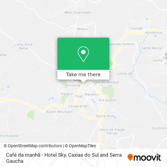 Café da manhã - Hotel Sky map
