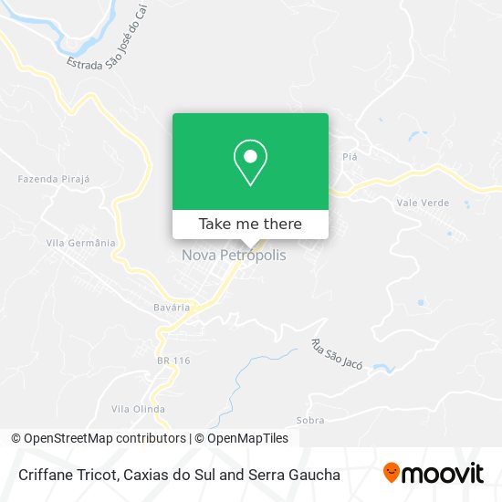 Criffane Tricot map