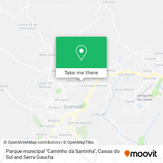 Mapa Parque municipal "Caminho da Santinha"