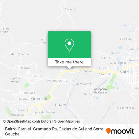 Bairro Carniel- Gramado Rs map