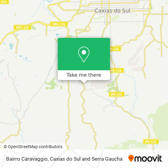 Bairro Caravaggio map
