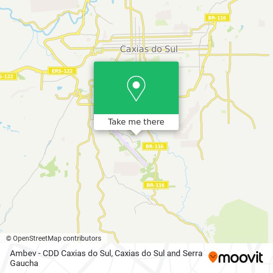 Ambev - CDD Caxias do Sul map