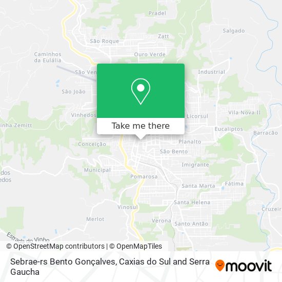 Sebrae-rs Bento Gonçalves map