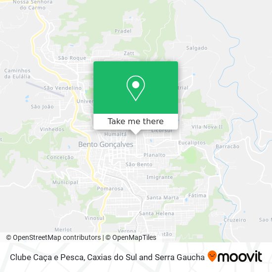 Clube Caça e Pesca map