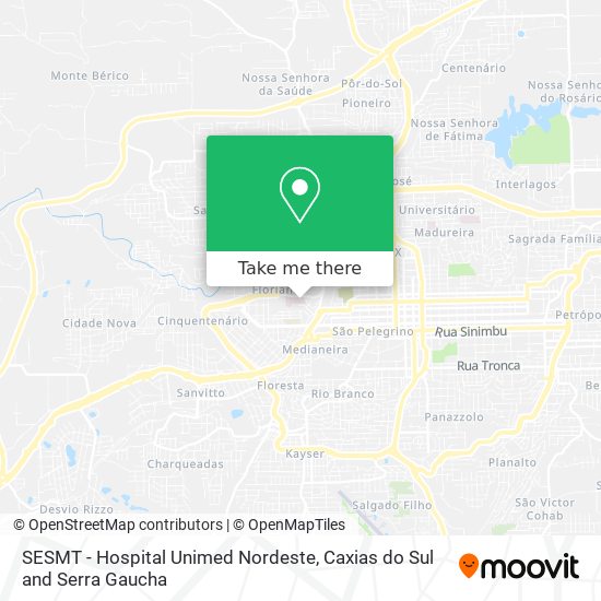 SESMT - Hospital Unimed Nordeste map