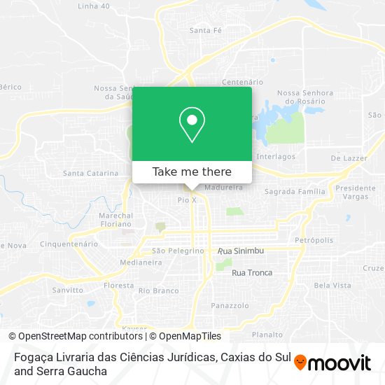 Fogaça Livraria das Ciências Jurídicas map