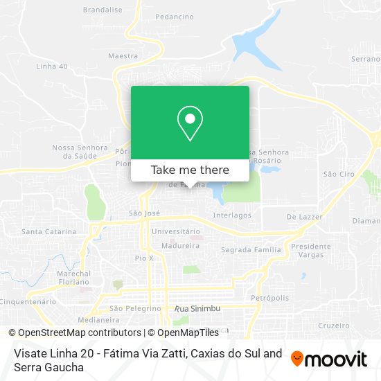 Visate Linha 20 - Fátima Via Zatti map