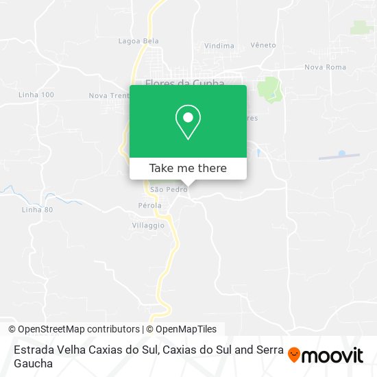 Estrada Velha Caxias do Sul map