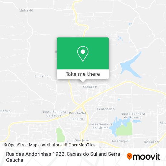 Rua das Andorinhas 1922 map
