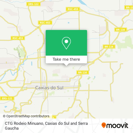CTG Rodeio Minuano map