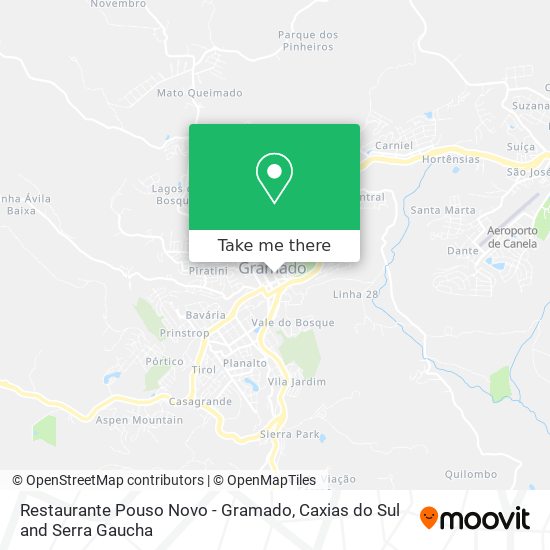 Mapa Restaurante Pouso Novo - Gramado