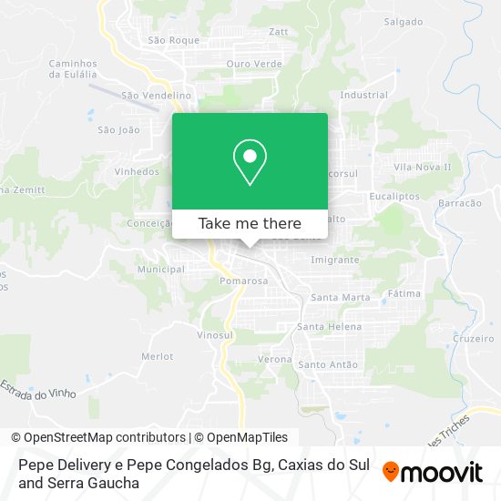 Mapa Pepe Delivery e Pepe Congelados Bg