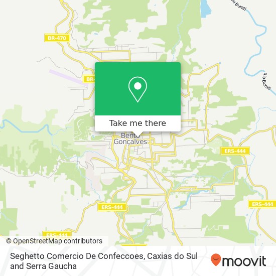 Mapa Seghetto Comercio De Confeccoes, Rua Marechal Deodoro, 238 Centro Bento Gonçalves-RS 95700-000