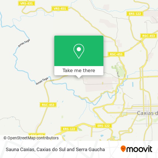 Sauna Caxias map