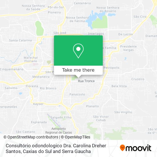 Mapa Consultório odondologico Dra. Carolina Dreher Santos