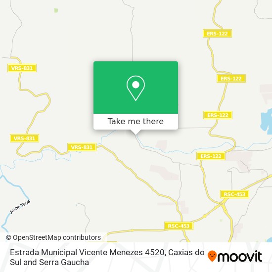 Estrada Municipal Vicente Menezes 4520 map