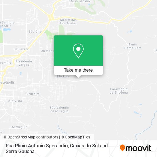 Rua Plinio Antonio Sperandio map