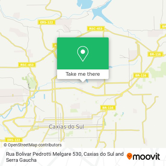 Rua Bolivar Pedrotti Melgare 530 map