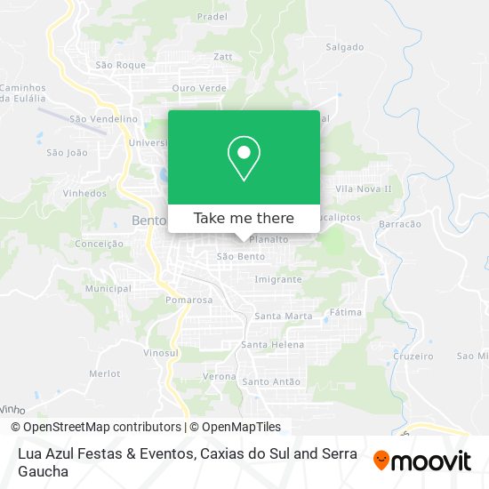 Mapa Lua Azul Festas & Eventos