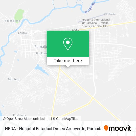 HEDA - Hospital Estadual Dirceu Arcoverde map