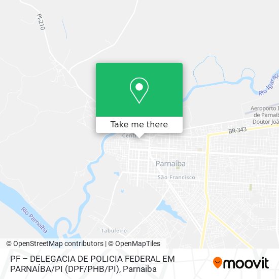 Mapa PF – DELEGACIA DE POLICIA FEDERAL EM PARNAÍBA / PI (DPF / PHB / PI)