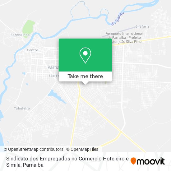 Mapa Sindicato dos Empregados no Comercio Hoteleiro e Simila