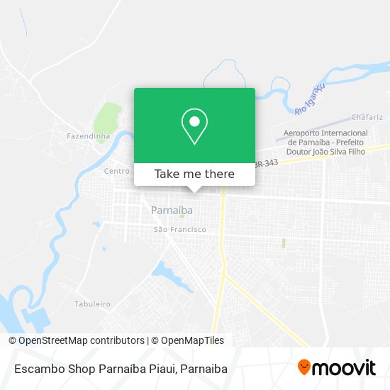 Mapa Escambo Shop Parnaíba Piaui