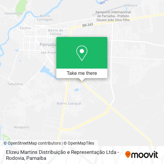 Mapa Elizeu Martins Distribuição e Representação Ltda - Rodovia