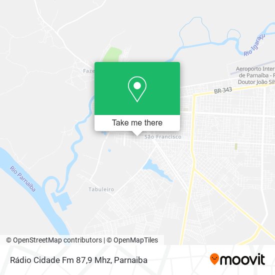 Mapa Rádio Cidade Fm 87,9 Mhz