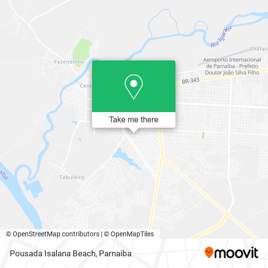 Pousada Isalana Beach map