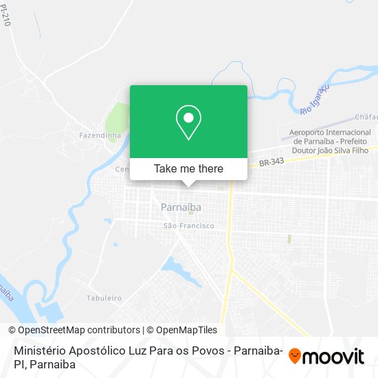 Mapa Ministério Apostólico Luz Para os Povos - Parnaiba-PI