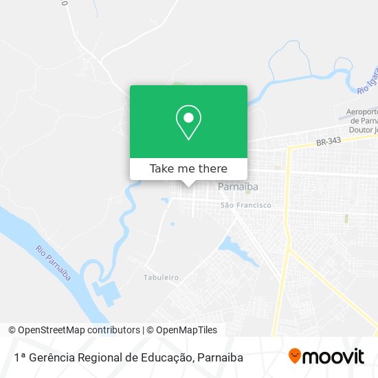 Mapa 1ª Gerência Regional de Educação