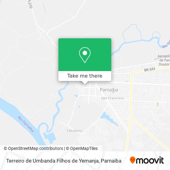 Mapa Terreiro de Umbanda Filhos de Yemanja