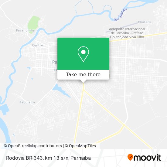 Mapa Rodovia BR-343, km 13 s/n