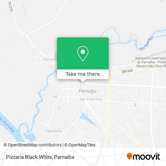 Pizzaria Black White map