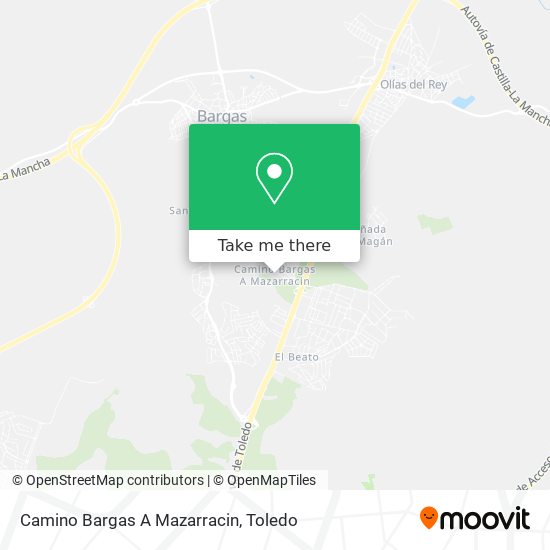 Camino Bargas A Mazarracin map