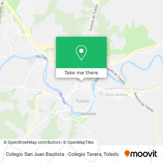 mapa Colegio San Juan Bautista - Colegio Tavera
