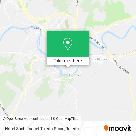 Hotel Santa Isabel Toledo Spain map