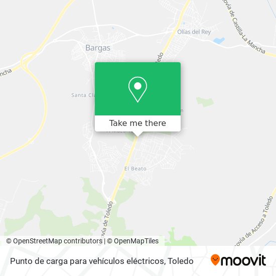 Punto de carga para vehículos eléctricos map