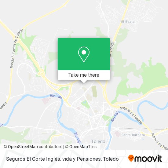 Seguros El Corte Inglés, vida y Pensiones map