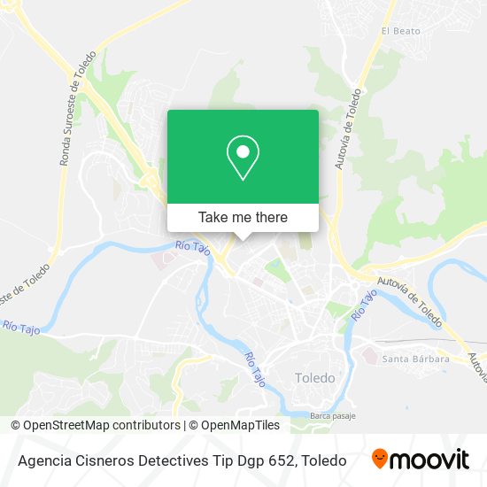 Agencia Cisneros Detectives Tip Dgp 652 map