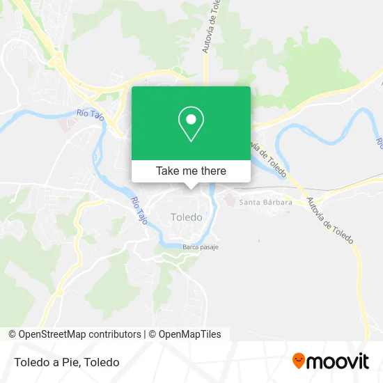 mapa Toledo a Pie