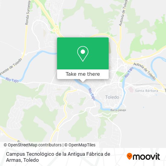 mapa Campus Tecnológico de la Antigua Fábrica de Armas