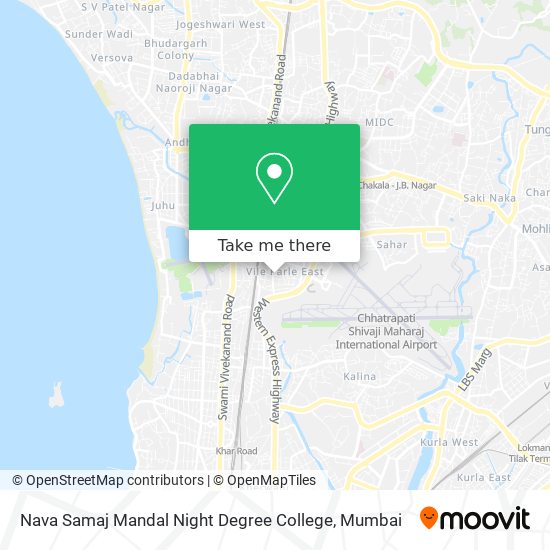 Nava Samaj Mandal Night Degree College map