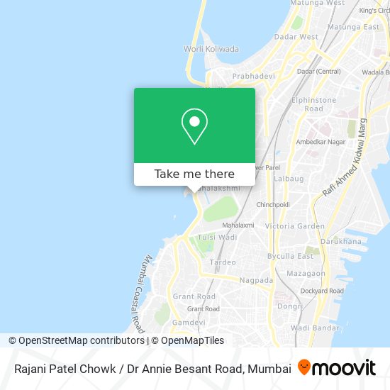 Rajani Patel Chowk / Dr Annie Besant Road map
