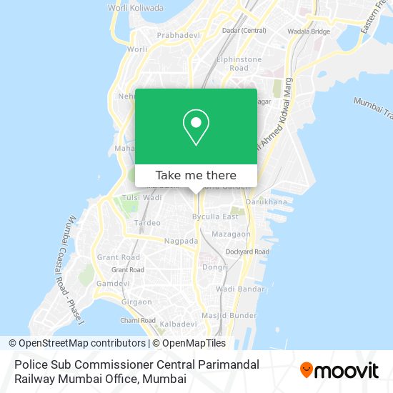 Police Sub Commissioner Central Parimandal Railway Mumbai Office map