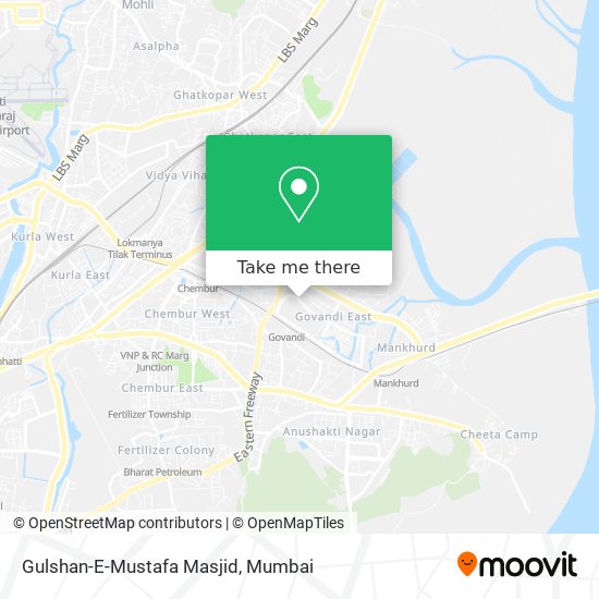Gulshan-E-Mustafa Masjid map
