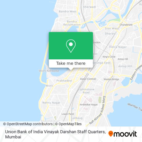 Union Bank of India Vinayak Darshan Staff Quarters map